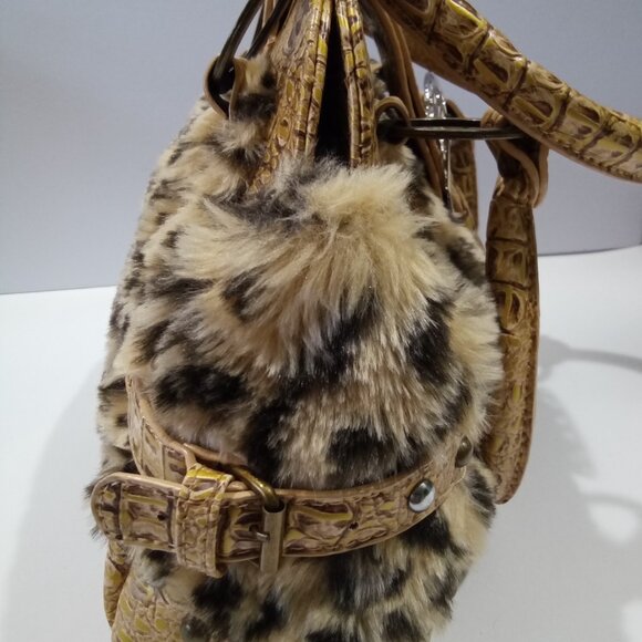 Mad bags hand bag Leopard faux fur faux leather with decorative accents. - Picture 2 of 16